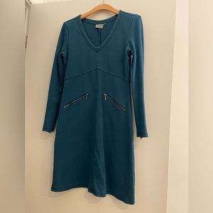 Athleta Teal Zipper Dress